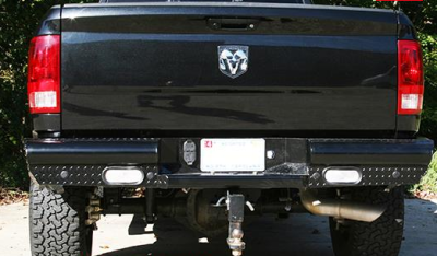 Fab Fours - Fab Fours DR03-T1050-1 Black Steel Rear Bumper Dodge 2500/3500 2003-2009 - Image 3