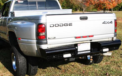 Fab Fours - Fab Fours DR03-T1050-1 Black Steel Rear Bumper Dodge 2500/3500 2003-2009 - Image 4