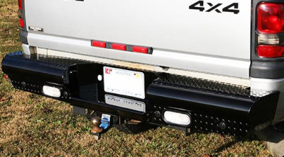 Fab Fours - Fab Fours DR03-T1050-1 Black Steel Rear Bumper Dodge 2500/3500 2003-2009 - Image 5