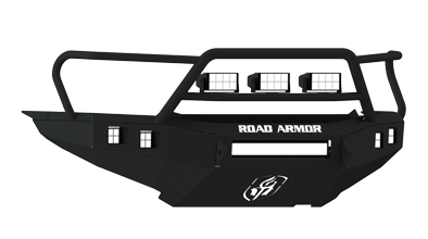 Road Armor - Road Armor 905R5B-NW Front Stealth Non-Winch Bumper with Square Light Holes + Lonestar Guard Toyota Tacoma 2012-2015 - Image 2