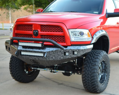 Road Armor - Road Armor 408R4B-NW Front Stealth Non-Winch Bumper with Square Light Holes + Pre-Runner Bar Dodge RAM 2500/3500 2010-2018 - Image 2