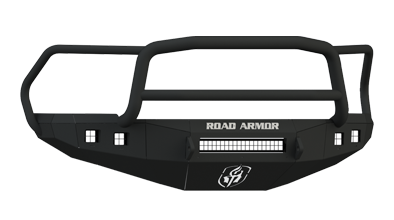 Road Armor - Road Armor 408R5B-NW Front Stealth Non-Winch Bumper with Square Light Holes + Lonestar Guard Dodge RAM 2500/3500 2010-2018 - Image 2