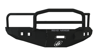 Road Armor - Road Armor 406R5B Front Stealth Winch Bumper with Square Light Holes + Lonestar Guard Dodge RAM 2500/3500 2006-2009 - Image 2