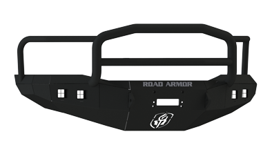 Road Armor - Road Armor 407R5B Front Stealth Winch Bumper with Square Light Holes + Lonestar Guard Dodge RAM 1500 2006-2008 - Image 2