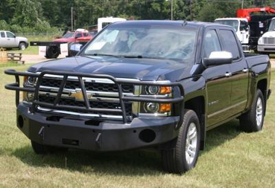 Hammerhead Bumpers - Hammerhead 600-56-0214 Winch Front Bumper with Full Grille and Sensor Holes Guard Chevy Silverado 1500 2014-2015 - Image 4