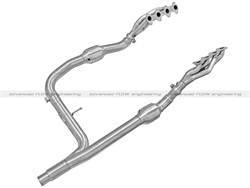 Exhaust System Kit - Exhaust System Kit - aFe Power - aFe Power 48-43003-YC Street Series Twisted Steel Header/Y-Pipe