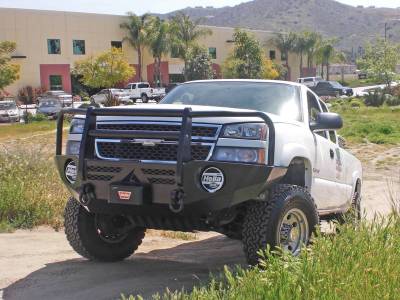 Aluminess - Aluminess 210097 Front Bumper with Brush Guard Chevy Silverado 1500 2007-2013 - Image 2
