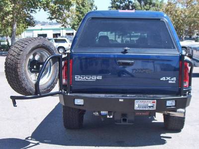 Aluminess - Aluminess 210175 Rear Bumper with Brush Guard & Swing Arms Dodge RAM 2500/3500 2010-2014 - Image 1