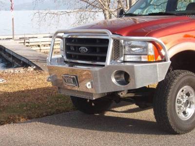 Aluminess - Aluminess 210039 Front Bumper with Brush Guard Ford F250/F350 1999-2004 - Image 2