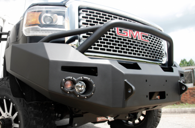 Fab Fours - Fab Fours GM14-A3152-1 Winch Front Bumper with Pre-runner Bar GMC 2500HD/3500 2015-2019 - Image 3