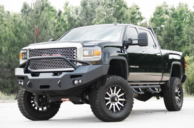 Fab Fours - Fab Fours GM14-A3152-1 Winch Front Bumper with Pre-runner Bar GMC 2500HD/3500 2015-2019 - Image 4