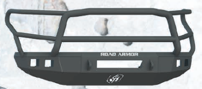 Road Armor - Road Armor 914R5B-NW Front Stealth Non-Winch Bumper with Square Light Holes + Lonestar Guard Toyota Tundra 2014-2018 - Image 2