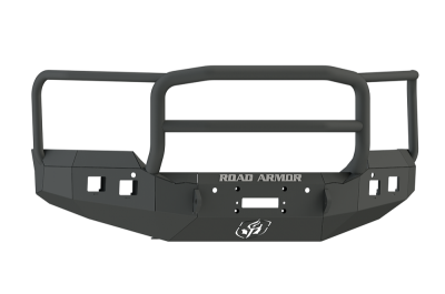 Road Armor - Road Armor 215R5B Front Stealth Winch Bumper with Square Light Holes + Lonestar Guard GMC Sierra 2500HD/3500 2015-2019 - Image 1