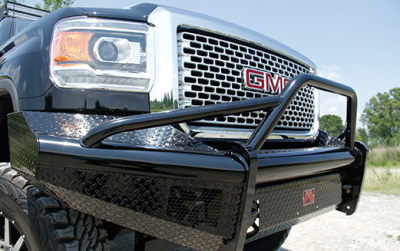 Fab Fours - Fab Fours GM14-S3162-1 Black Steel Front Bumper Pre Runner GMC Sierra 2500HD/3500 2015-2019 - Image 2