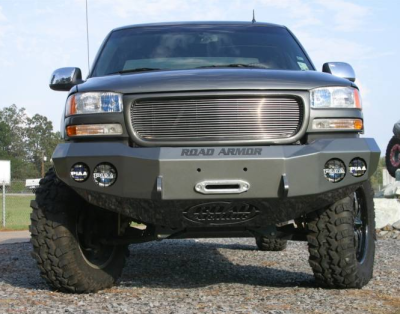 Road Armor - Road Armor 23710B Front Stealth Winch Bumper with Round Light Holes GMC Sierra 2500HD/3500 2003-2006 - Image 2