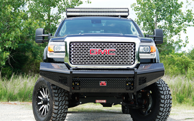 Fab Fours - Fab Fours GM14-S3161-1 Black Steel Front Bumper No Guard GMC Sierra 2500HD/3500 2015-2019 - Image 2