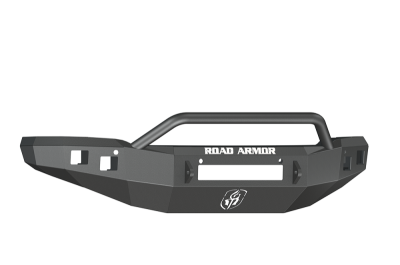 Road Armor - Road Armor 214R4B-NW Front Stealth Non-Winch Bumper with Square Light Holes + Pre-Runner Bar and Square Light Mounts GMC Sierra 1500 2014-2015 - Image 1