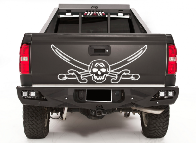 Fab Fours - Fab Fours CS14-E3151-1 Vengeance Rear Bumper with Sensor Holes Chevy Silverado 1500 2014-2018 - Image 1