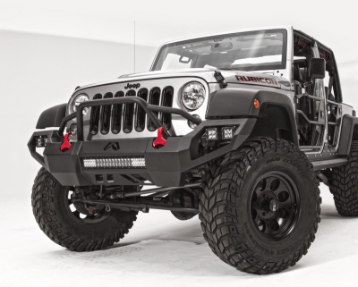 Fab Fours - Fab Fours JK07-D1852-1 Vengeance Front Bumper with Pre-Runner Jeep Wrangler JK 2007-2018 - Image 2