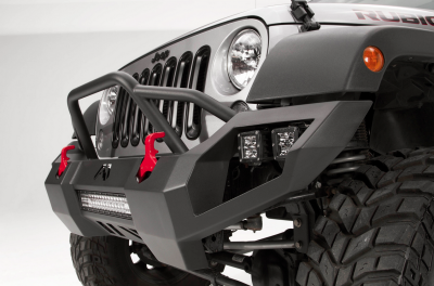 Fab Fours - Fab Fours JK07-D1852-1 Vengeance Front Bumper with Pre-Runner Jeep Wrangler JK 2007-2018 - Image 3