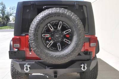 DV8 Offroad - DV8 Offroad RS-2 Rear Bumper with Integrated Tire Carrier Jeep Wrangler JK 2007-2018 - Image 1