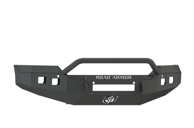 Road Armor - Road Armor 215R4B-NW Front Stealth Non-Winch Bumper with Square Light Holes + Pre-Runner Bar GMC Sierra 2500HD/3500 2015-2019 - Image 1
