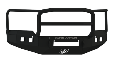 Road Armor - Road Armor 215R5B-NW Front Stealth Non-Winch Bumper with Square Light Holes + Lonestar Guard GMC Sierra 2500HD/3500 2015-2019 - Image 2