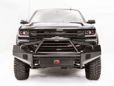 Fab Fours - Fab Fours CS16-K3862-1 Black Steel Front Bumper Pre Runner Guard Chevy Silverado 1500 2016-2018 - Image 2