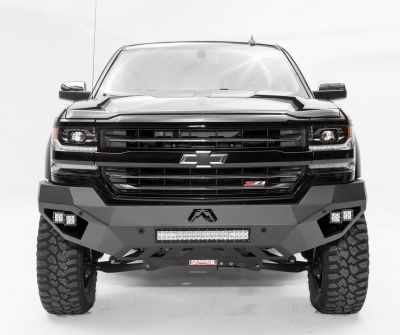 Fab Fours - Fab Fours CS16-D3851-1 Vengeance Front Bumper with Sensor Holes and No Guard Chevy Silverado 1500 2016-2018 - Image 4