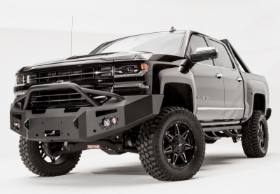 Fab Fours - Fab Fours CS16-F3852-1 Winch Front Bumper with Pre-runner Bar Chevy Silverado 1500 2016-2018 - Image 4