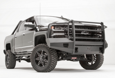 Fab Fours - Fab Fours CS16-R3860-1 Black Steel Elite Smooth Front Bumper Full Guard Chevy Silverado 1500 2016-2018 - Image 3