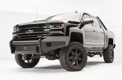 Fab Fours - Fab Fours CS16-R3861-1 Black Steel Elite Smooth Front Bumper No Guard Chevy Silverado 1500 2016-2018 - Image 2