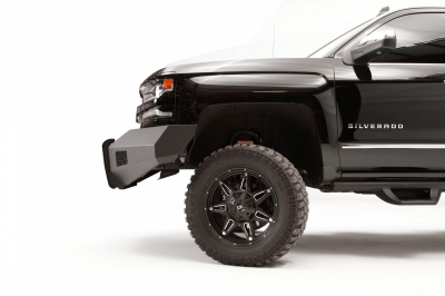 Fab Fours - Fab Fours CS16-R3861-1 Black Steel Elite Smooth Front Bumper No Guard Chevy Silverado 1500 2016-2018 - Image 4