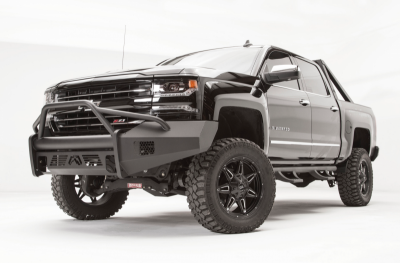 Fab Fours - Fab Fours CS16-R3862-1 Black Steel Elite Smooth Front Bumper Pre-Runner Chevy Silverado 1500 2016-2018 - Image 4