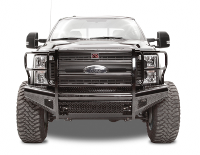 Fab Fours - Fab Fours FS17-S4160-1 Black Steel Front Bumper Full Grille Guard Ford F250/F350 2017-2018 - Image 1