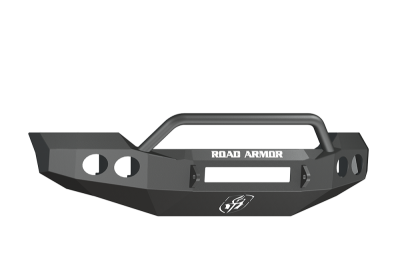 Road Armor - Road Armor 61104B-NW Front Stealth Non-Winch Bumper with Round Light Holes + Pre-Runner Guard Ford F250/F350 2011-2016 - Image 1