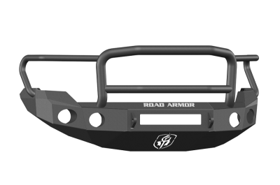 Road Armor - Road Armor 66135B-NW Front Stealth Non-Winch Bumper with Round Light Holes + Lonestar Guard Ford F-150 2009-2014 - Image 1