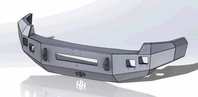 Hammerhead Bumpers - Hammerhead 600-56-0444 Low Profile LED Front Bumper with Square Light Holes Chevy Silverado 2500HD/3500 2007-2010 - Image 2