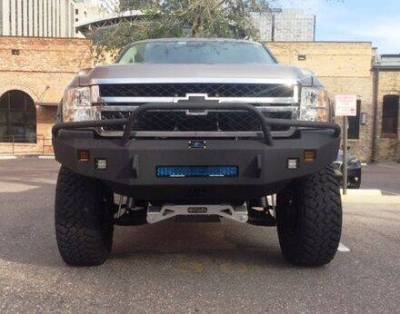 Hammerhead Bumpers - Hammerhead 600-56-0446 Low Profile Front Bumper with Pre-Runner Guard and Square Light Holes Chevy Silverado 2500HD/3500 2011-2014 - Image 1