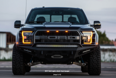 Addictive Desert Designs - ADD F117382860103 Honeybadger Winch Front Bumper Ford Raptor 2017-2018 - Image 4