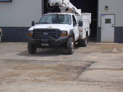 Throttle Down Kustoms - Throttle Down Kustoms BPUSH0507F Front Bumper with Push Bar Ford F250/F350 2005-2007 - Image 1