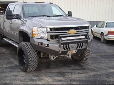 Throttle Down Kustoms - Throttle Down Kustoms BPUSH0710CH Front Bumper with Push Bar Chevy Silverado 2500HD/3500 2007-2010 - Image 2