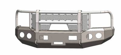 ENGO - ENGO 68-C03-06AFGI Front Bumper With Full Grill Guard with Mesh Chevy Avalanche 2003-2006 - Image 1