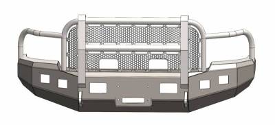 ENGO - ENGO 68-D03-05FGI Front Bumper With Full Grill Guard with Mesh Dodge RAM 2500/3500 2003-2005 - Image 2