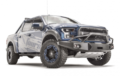 Fab Fours - Fab Fours FF17-H4352-1 Winch Front Bumper with Pre-runner Bar Ford Raptor 2017-2018 - Image 1