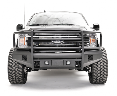 Fab Fours - Fab Fours FF18-R4560-1 Black Steel Elite Smooth Front Bumper Full Guard Ford F150 2018-2019 - Image 2