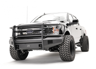 Fab Fours - Fab Fours FF18-R4560-1 Black Steel Elite Smooth Front Bumper Full Guard Ford F150 2018-2019 - Image 4