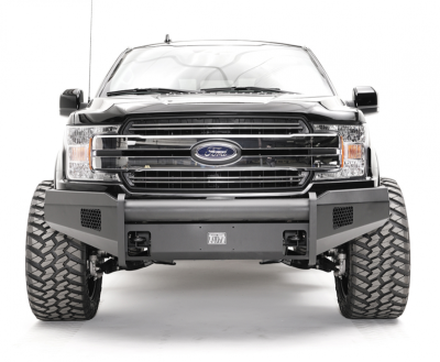 Fab Fours - Fab Fours FF18-R4561-1 Black Steel Elite Smooth Front Bumper No Guard Ford F150 2018-2019 - Image 1