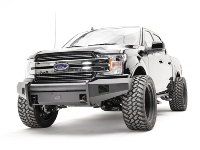 Fab Fours - Fab Fours FF18-R4561-1 Black Steel Elite Smooth Front Bumper No Guard Ford F150 2018-2019 - Image 4