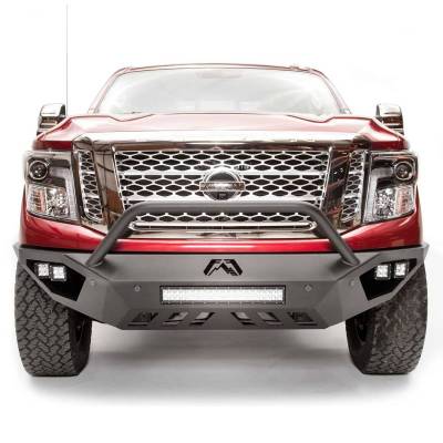 Fab Fours - Fab Fours NT16-D3752-1 Vengeance Front Sensor Bumper with Pre-Runner Guard Nissan Titan XD 2016-2017 - Image 1